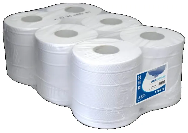 Poetspapier Midi 2-laags, recycled naturel, 160m x 20cm