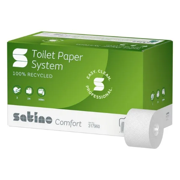 Universeel Toiletpapier Doppenrol Small Insert 2-laags 100m