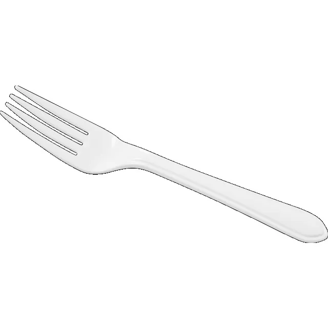 Depa Vork, herbruikbaar, wit, 180mm