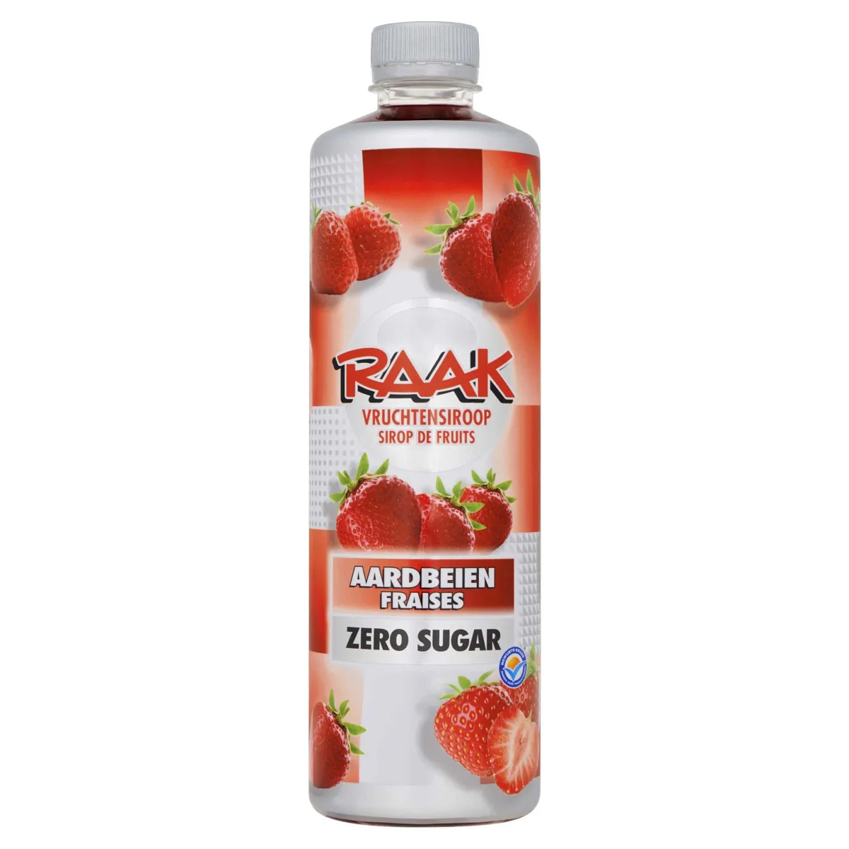 Raak Vruchtensiroop Aardbei Zero Sugar pet 75cl