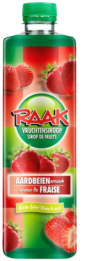 Raak Vruchtensiroop Aardbei pet 75cl