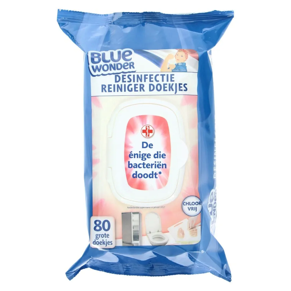 Blue Wonder Desinfectie Reinigingsdoekjes pak 72st