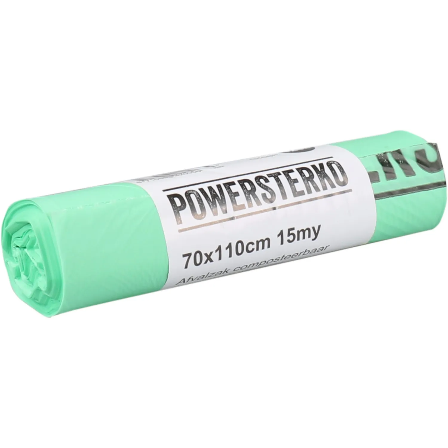 Powersterko Compost Afvalzak Groen 70x110 120lt  - rol 10st