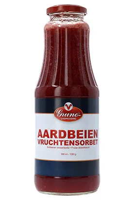 Gruno Aardbeien Sorbetsaus fles 990ml