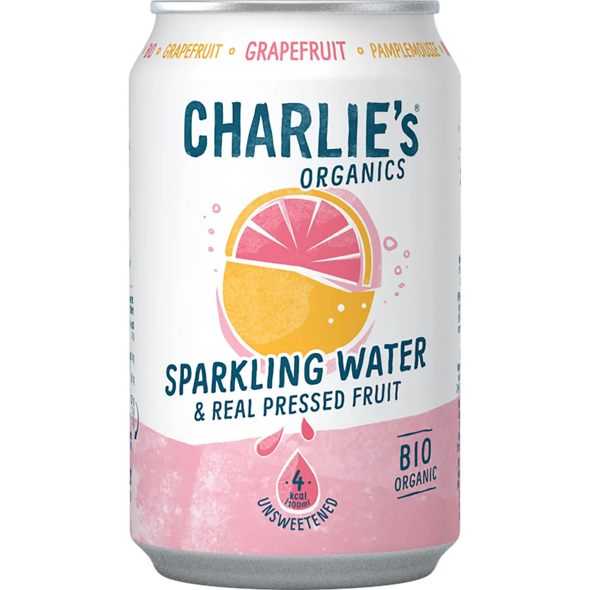 Charlie's Organics Sparkling Grapefruit (BIO) s.blik 33cl