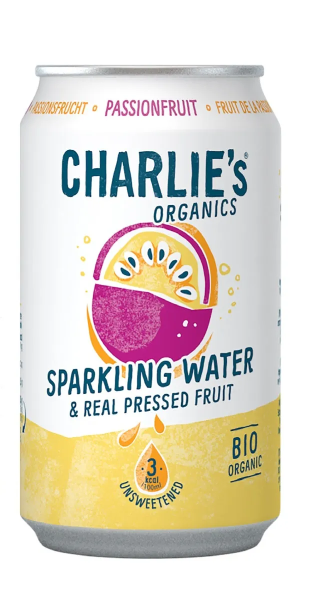 Charlie's Organics Sparkling Passionfruit (BIO) s.blik 33cl