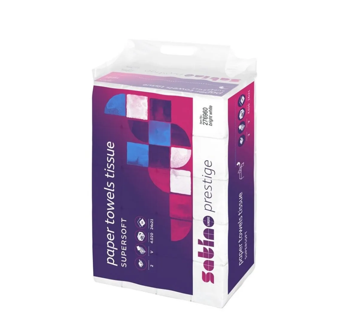 Satino Prestige PT3 Handdoekjes Z-Vouw 2-lgs 24x21cm 4020st