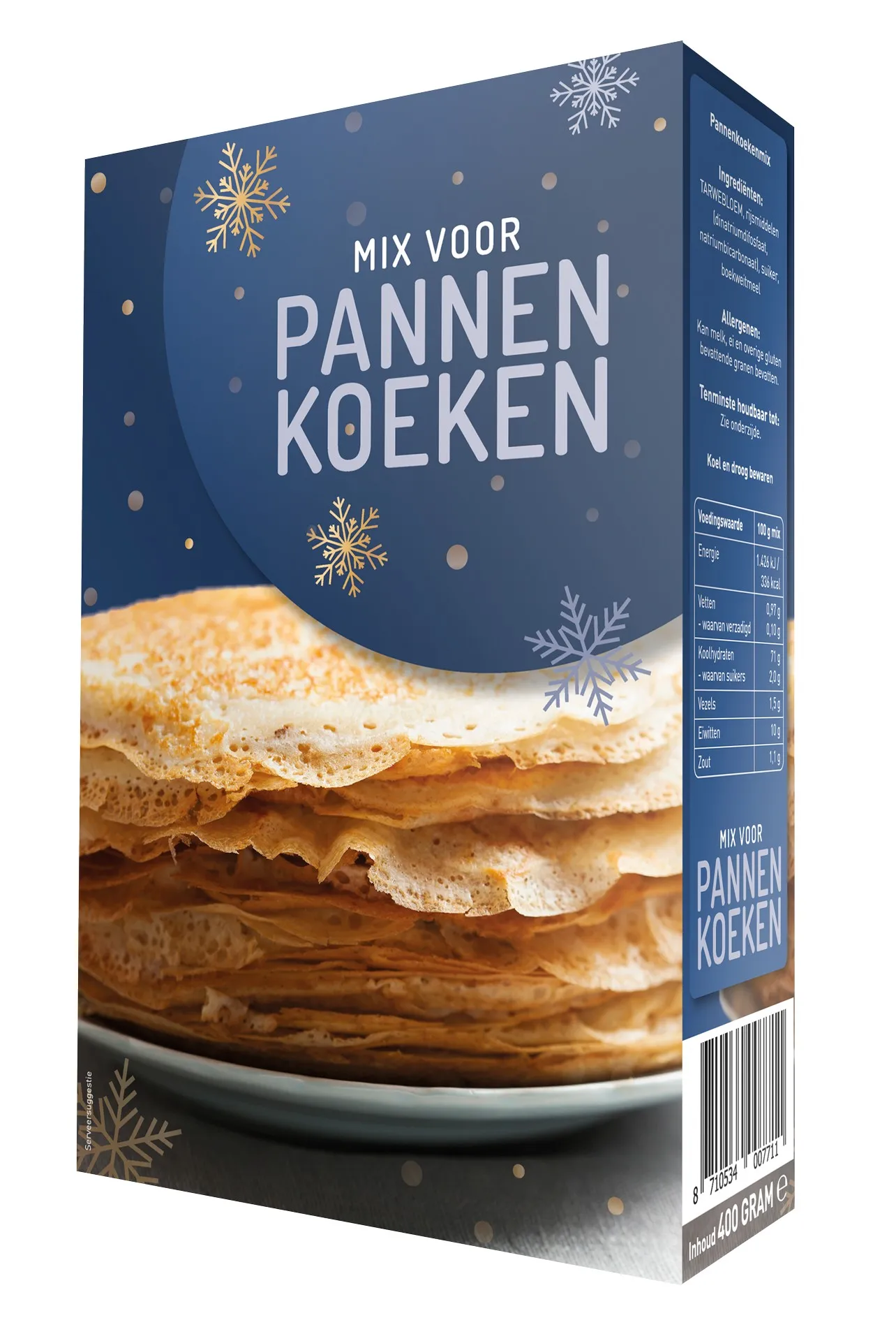 Atlanta Kerst Pannenkoek Blauw-Zilver 400gr