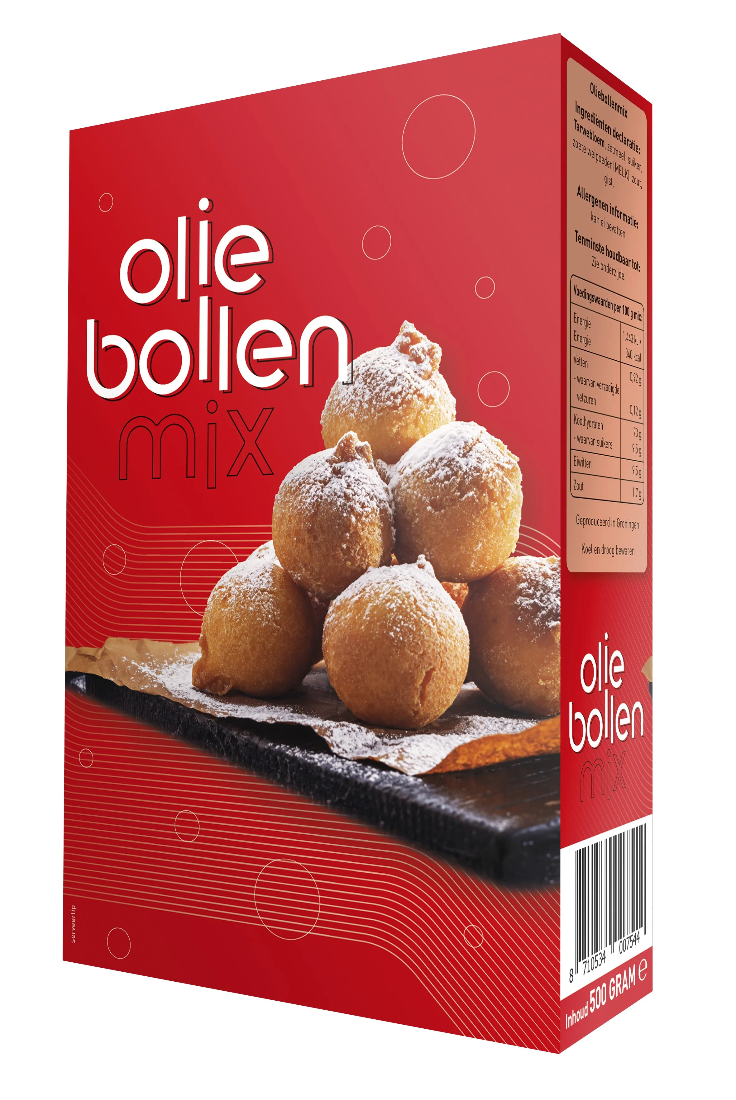 Atlanta Kerst Oliebollen Rood-Goud 500gr