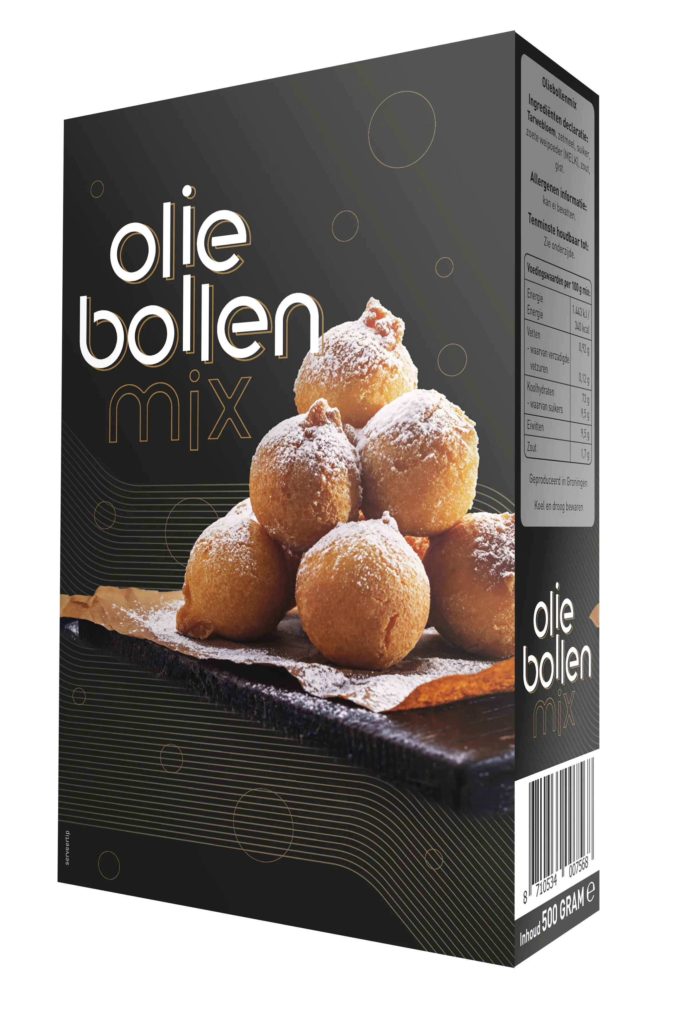 Atlanta Kerst Oliebollen Zwart-Zilver 500gr