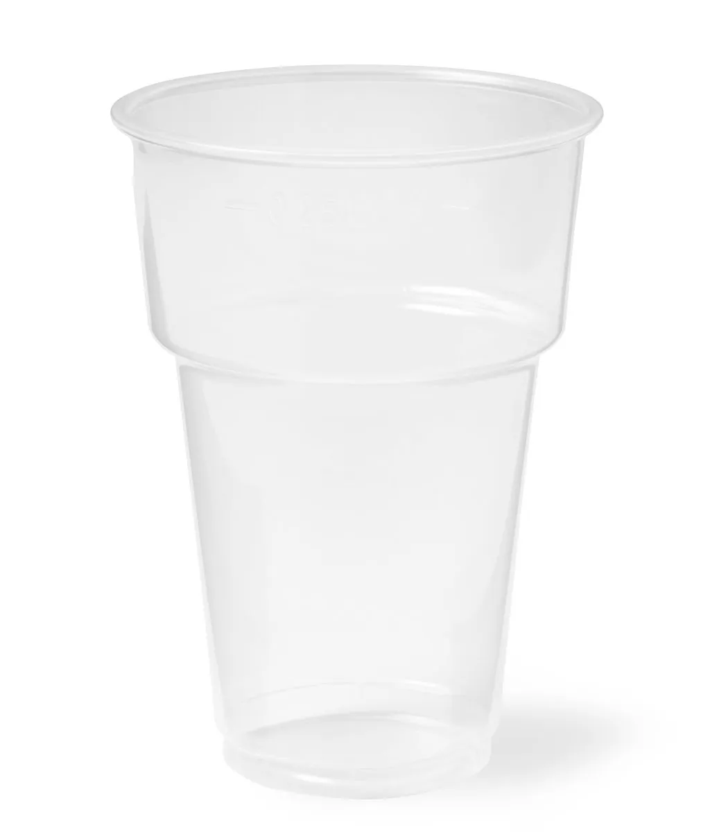 Bier/Limo Beker Plastic met kraag 250ml