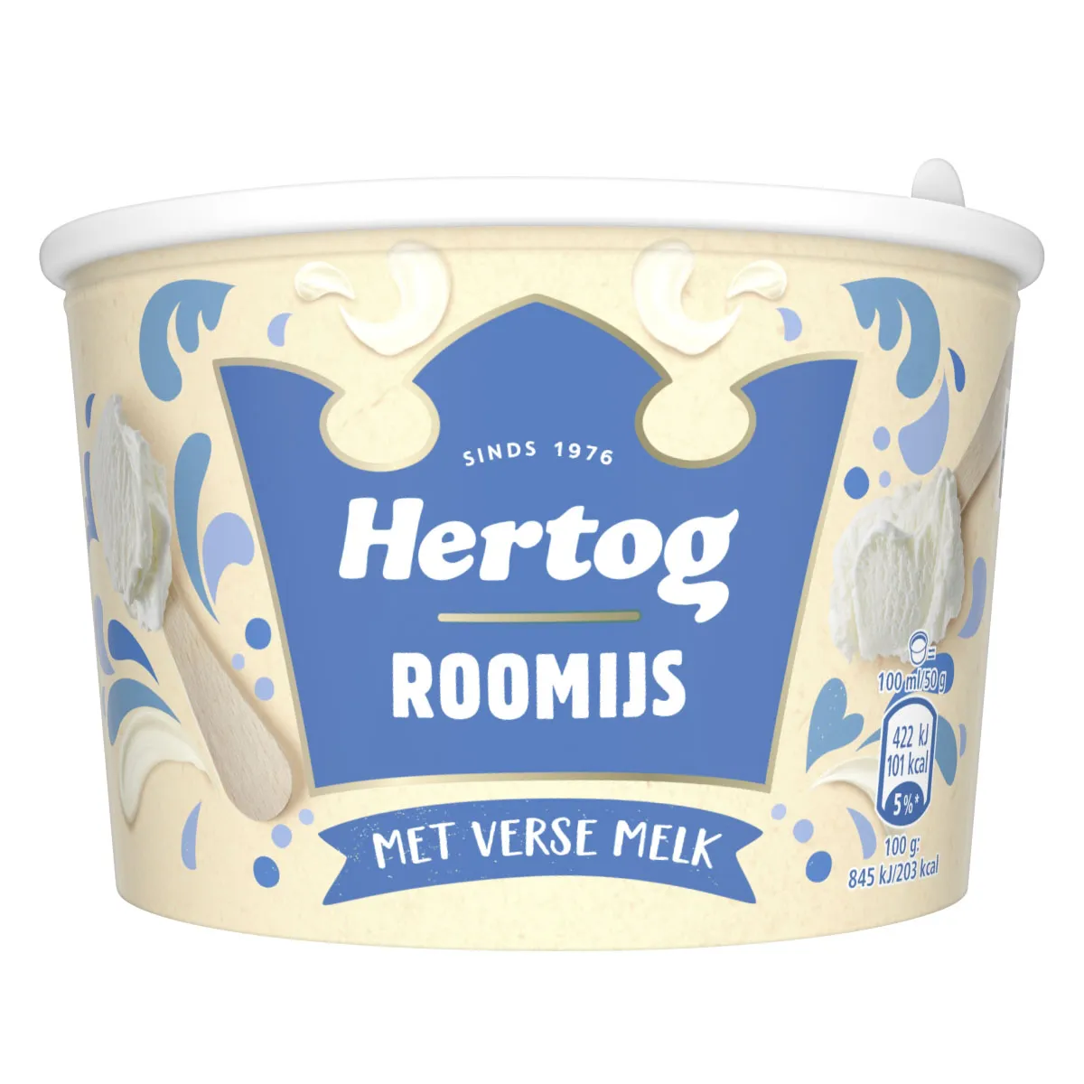 Hertog Roomijsbeker 100ml