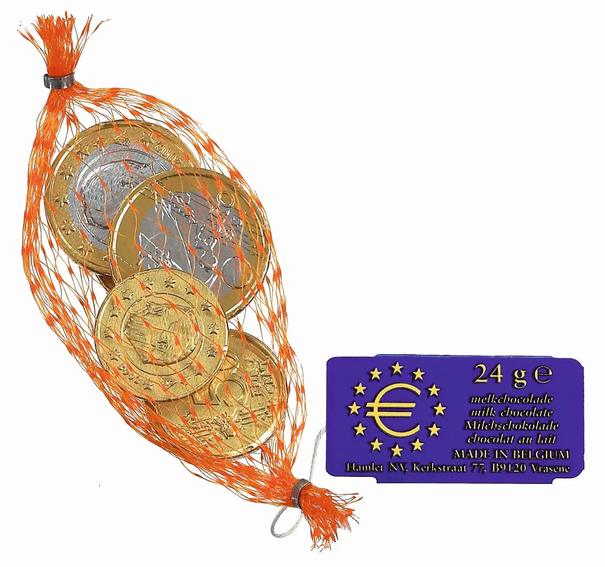 Hamlet Euromunten Melk netje 24gr in silo