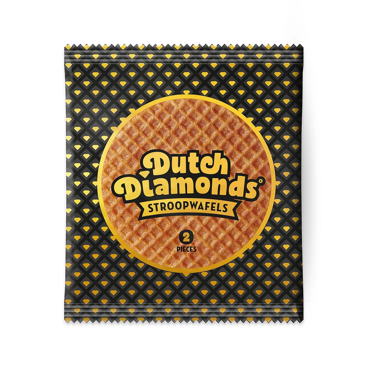 Dutch Diamonds Stroopwafel duopak 64gr Zwart/Goud