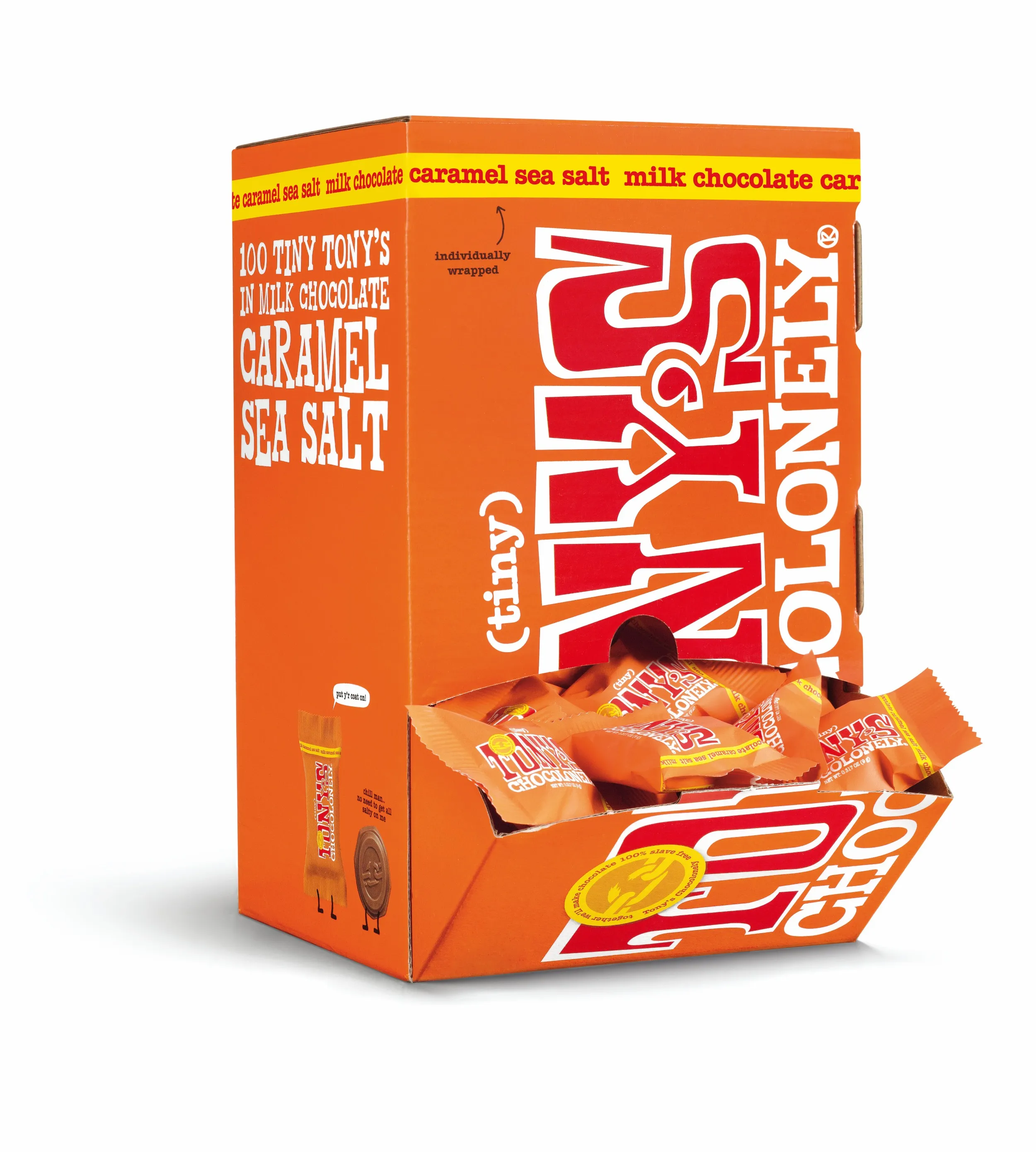 Tony's Chocolonely Tiny's Melk Karamel Zeezout 900gr 100st