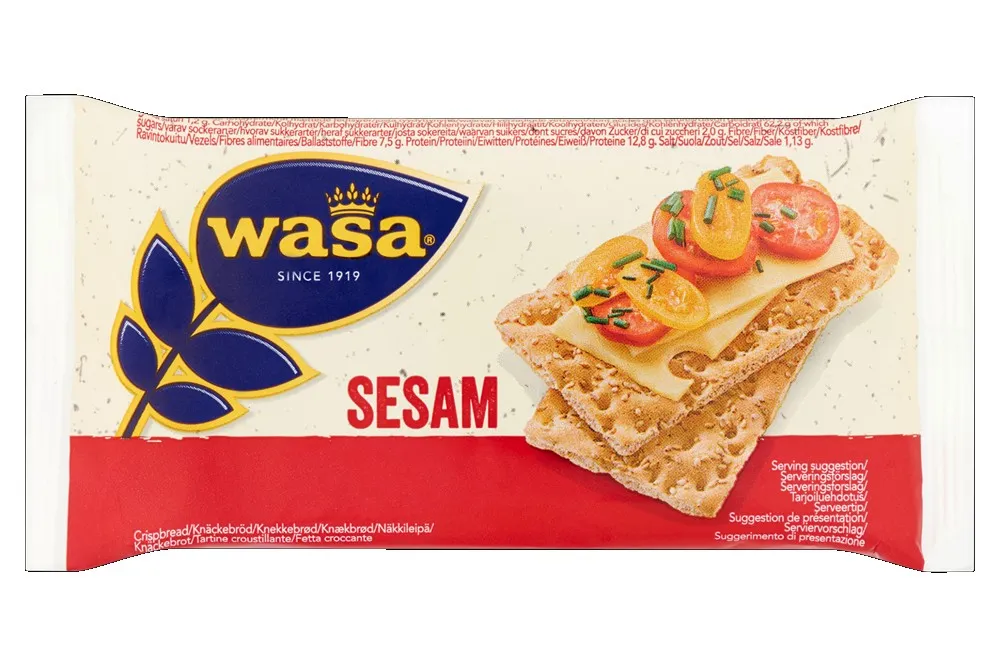 Wasa Knackebrod Sesam per stuk verpakt 13gr