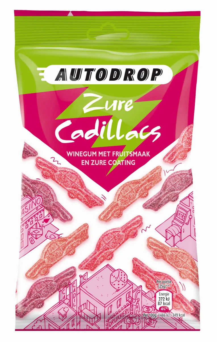 Autodrop Zure Cadillacs zakje 85gr