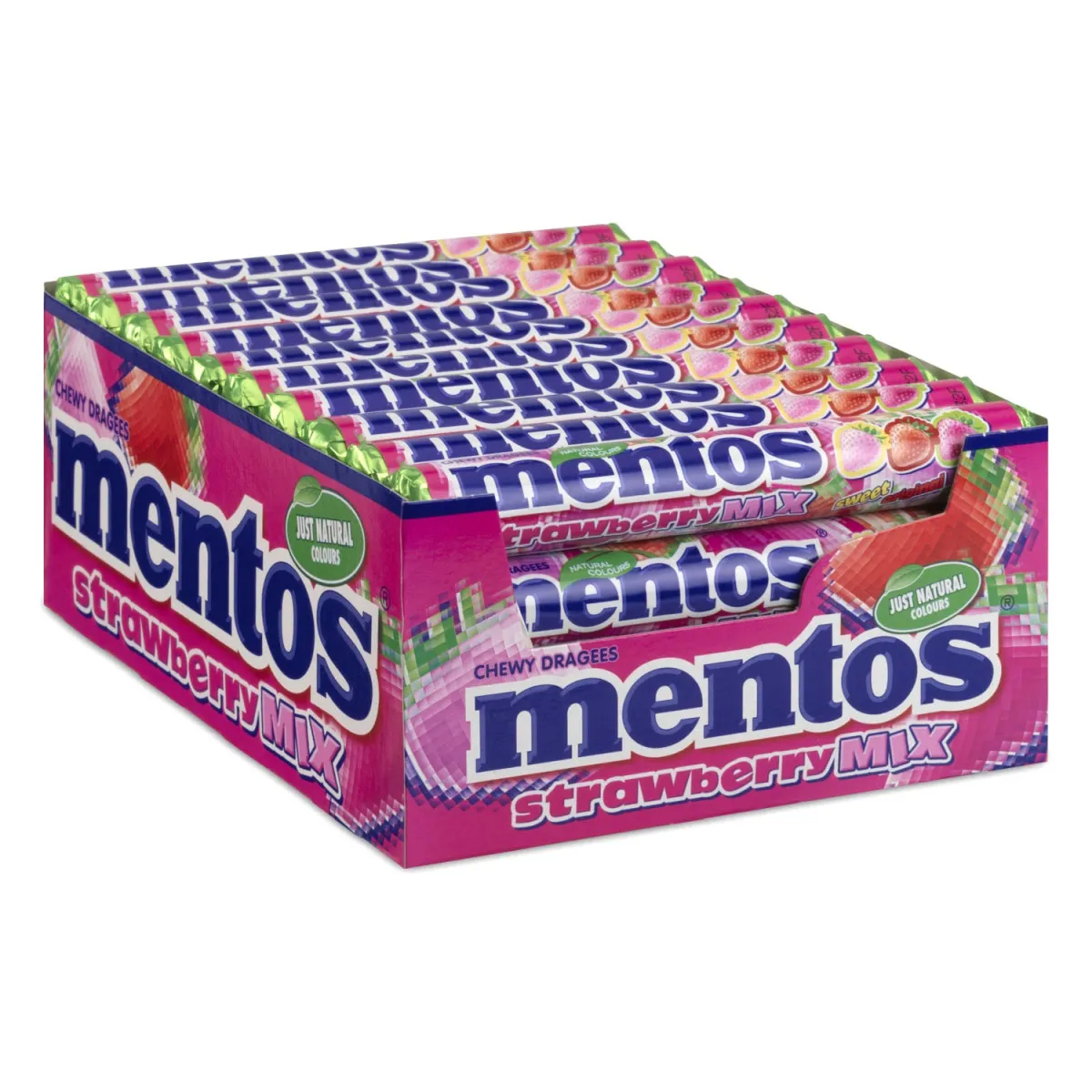 Mentos Strawberry Mix rol 38gr