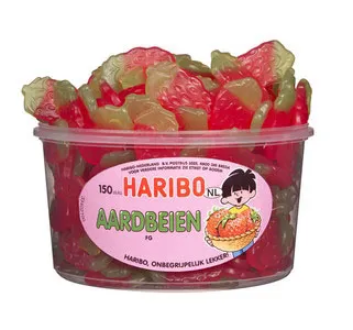 Haribo Fruitgum Aardbeien (Veggie) silo