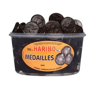 Haribo Drop Medailles (Veggie) silo