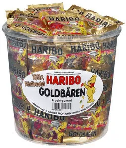 Haribo Goudbeertjes zakjes 10gr silo