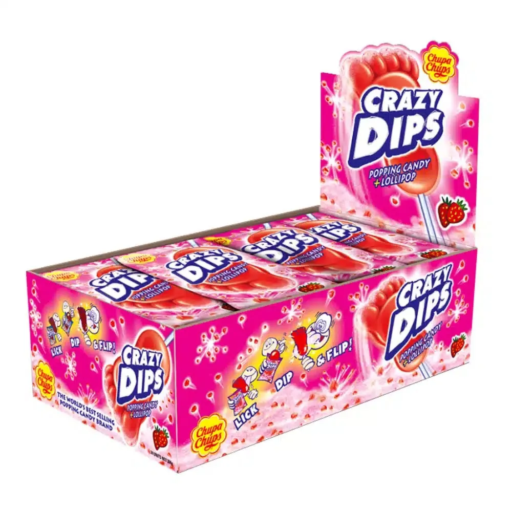 Chupa Chups Crazy Dips Strawberry 14gr