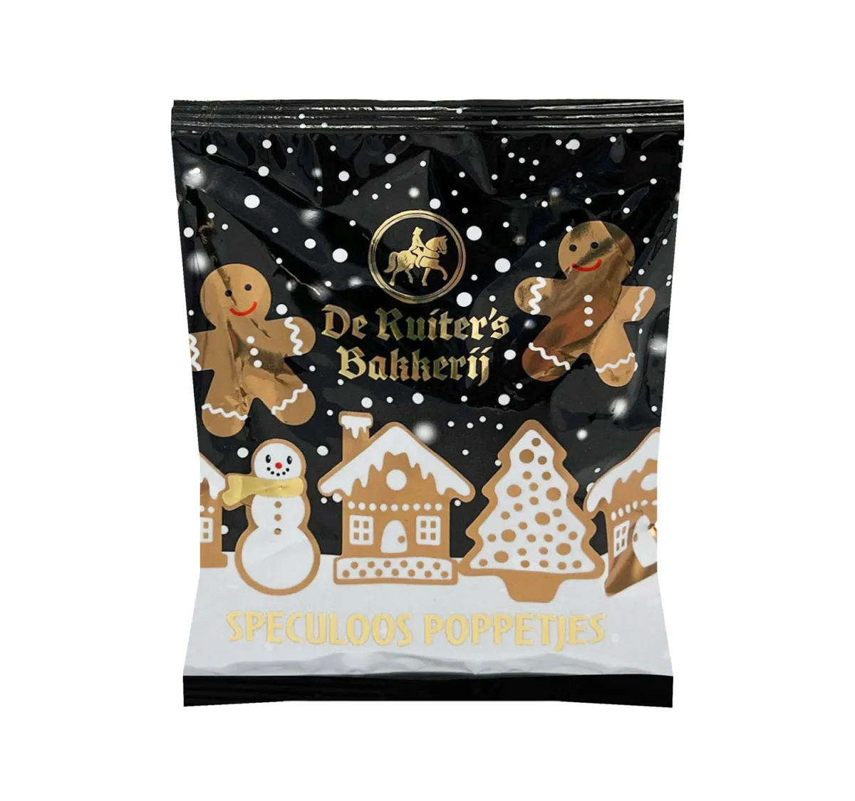 De Ruiter Speculoos Koekjes 25gr Zwart/Goud