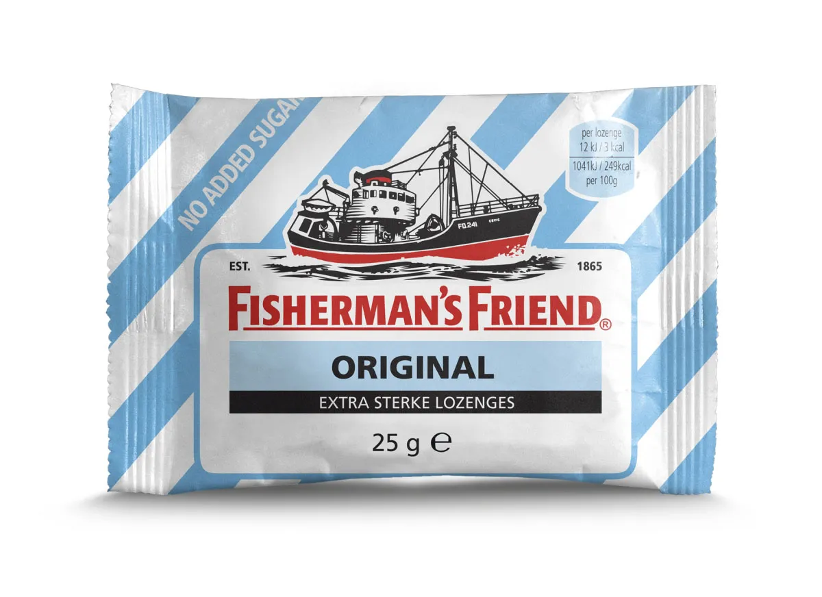 Fisherman's Friend Original Ext Sterk GST zakje 25gr (Blauw)