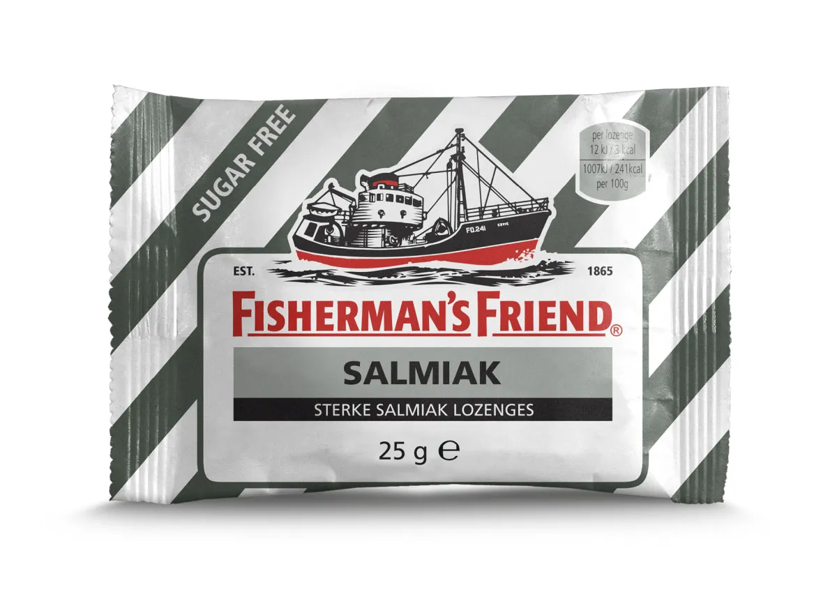 Fisherman's Friend Salmiak S.V. zakje 25gr (Zwart/Wit)