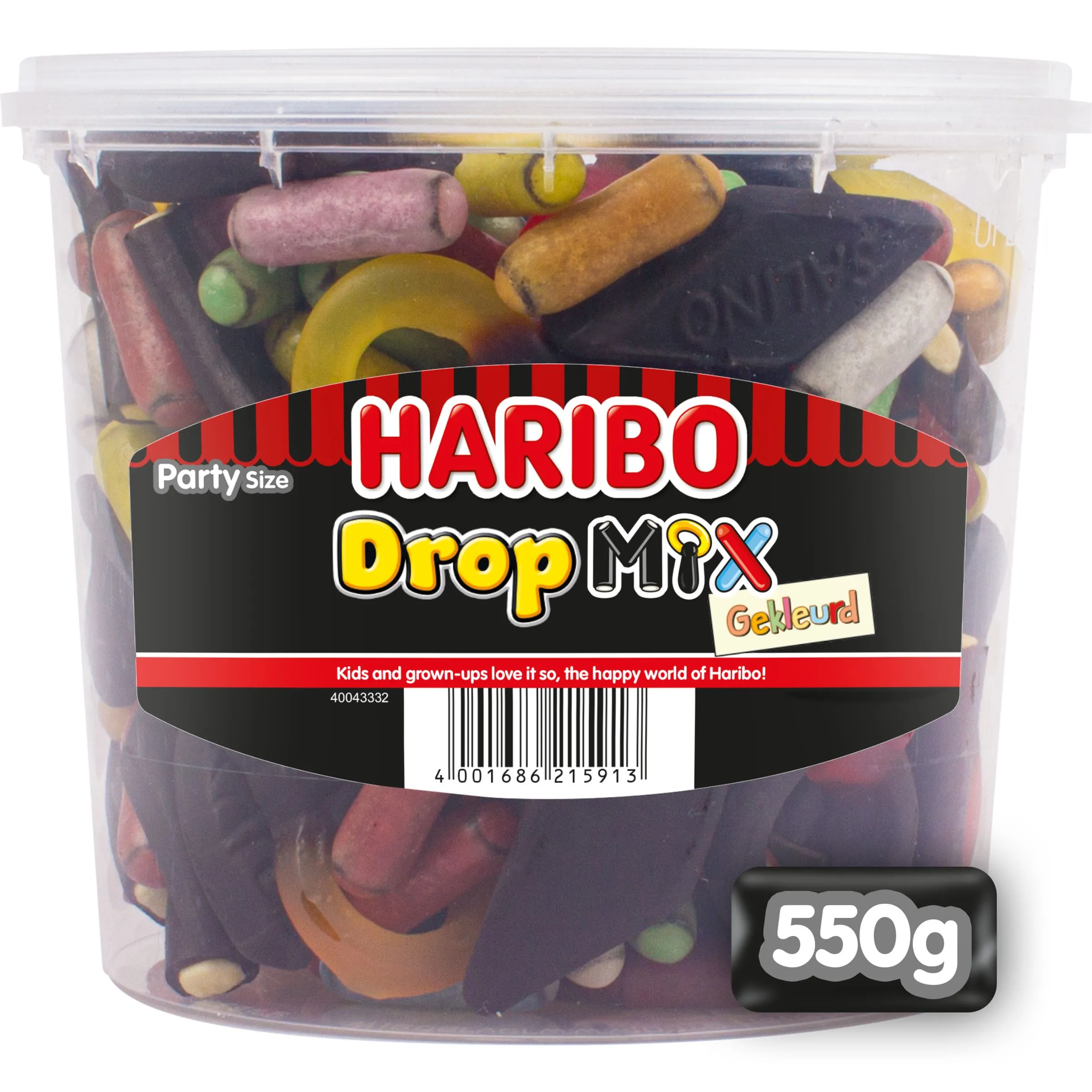 Haribo Dropmix Gekleurd silo 550gr