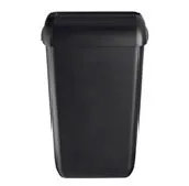 Quartz Black Afvalbak Open 23ltr kunststof mat zwart