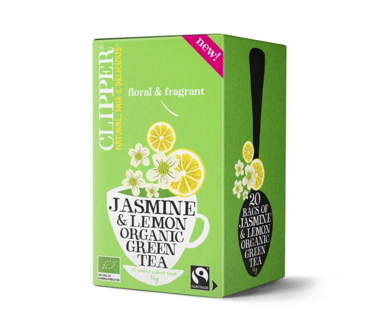 Clipper Green Tea Jasmine & Lemon (BIO) doosje 20st