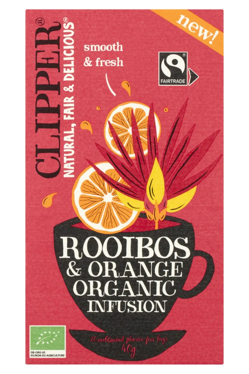 Clipper Tea Rooibos Orange (BIO) doosje 20st