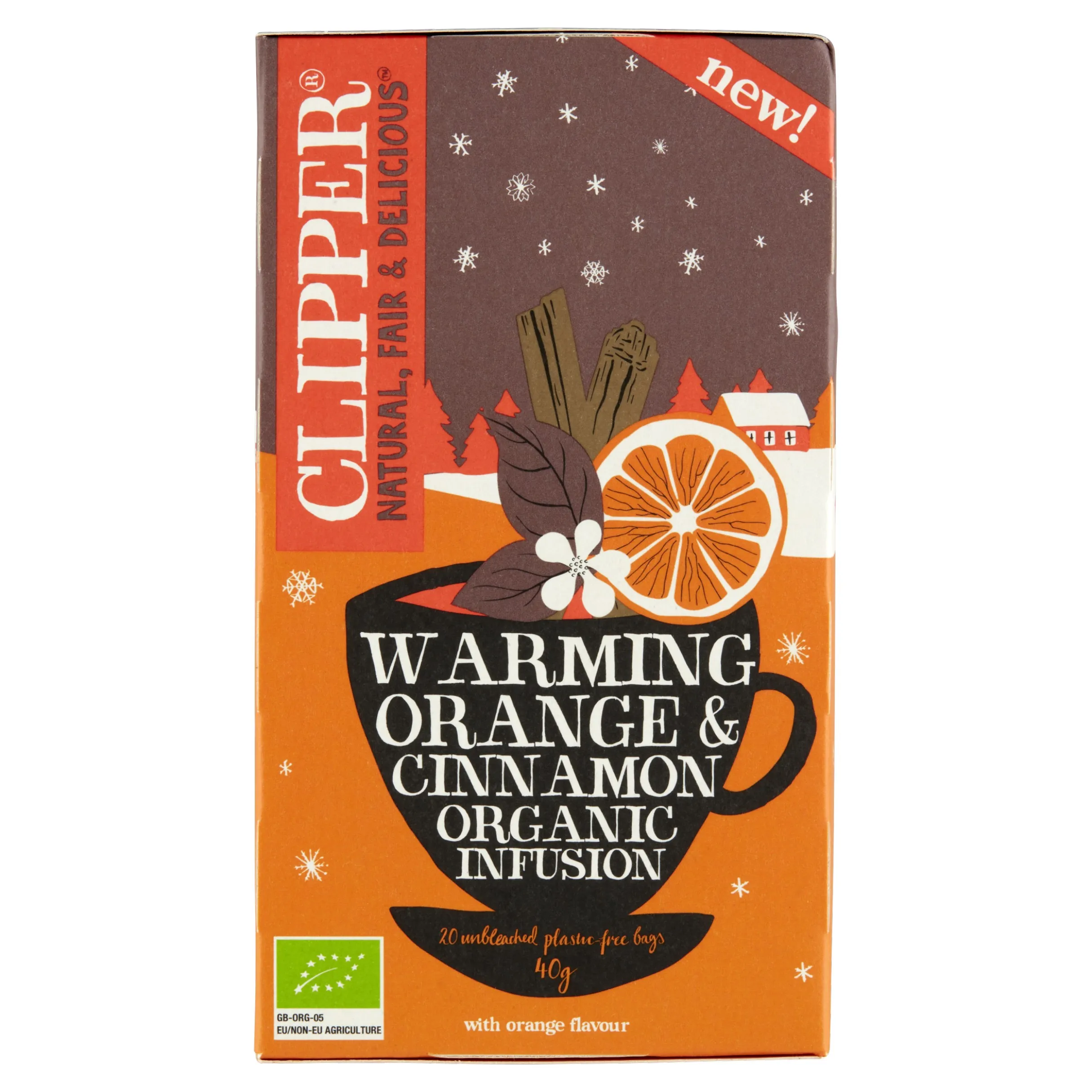 Clipper Thee Warming Orange Cinnamon (BIO) doosje 20st