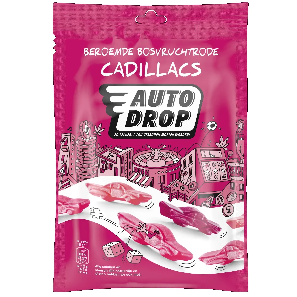 Autodrop Bosvrucht Rode Cadillacs 150gr