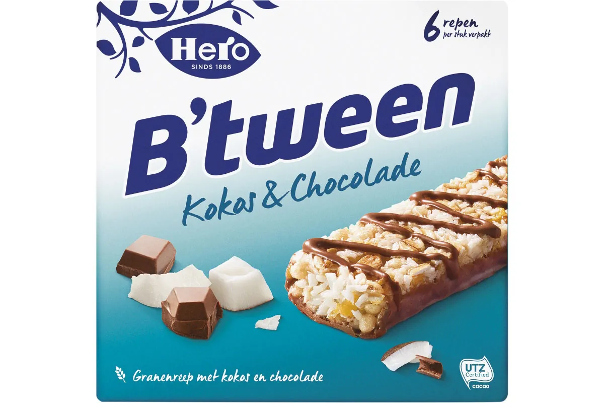 Hero B'tween Kokos & Chocolade 6-pack 25gr