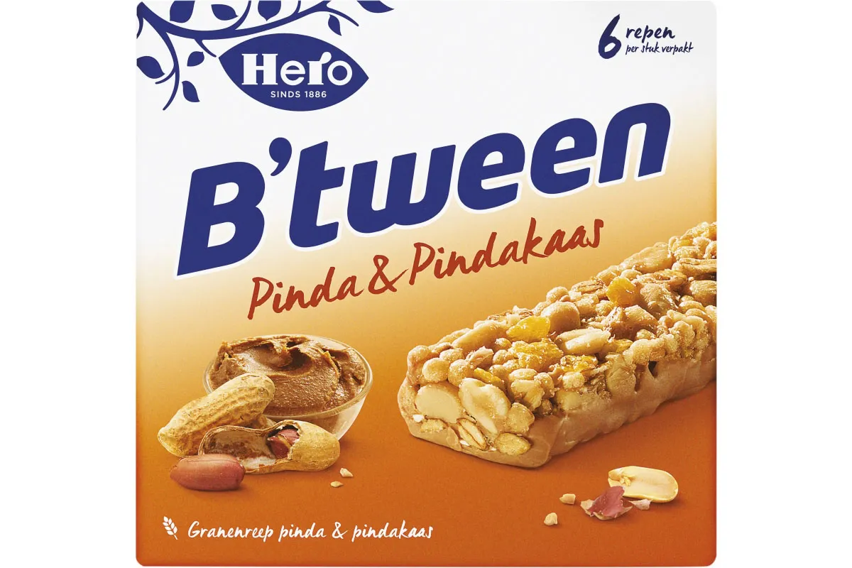 Hero B'tween Pinda & Pindakaas 6-pack 25gr
