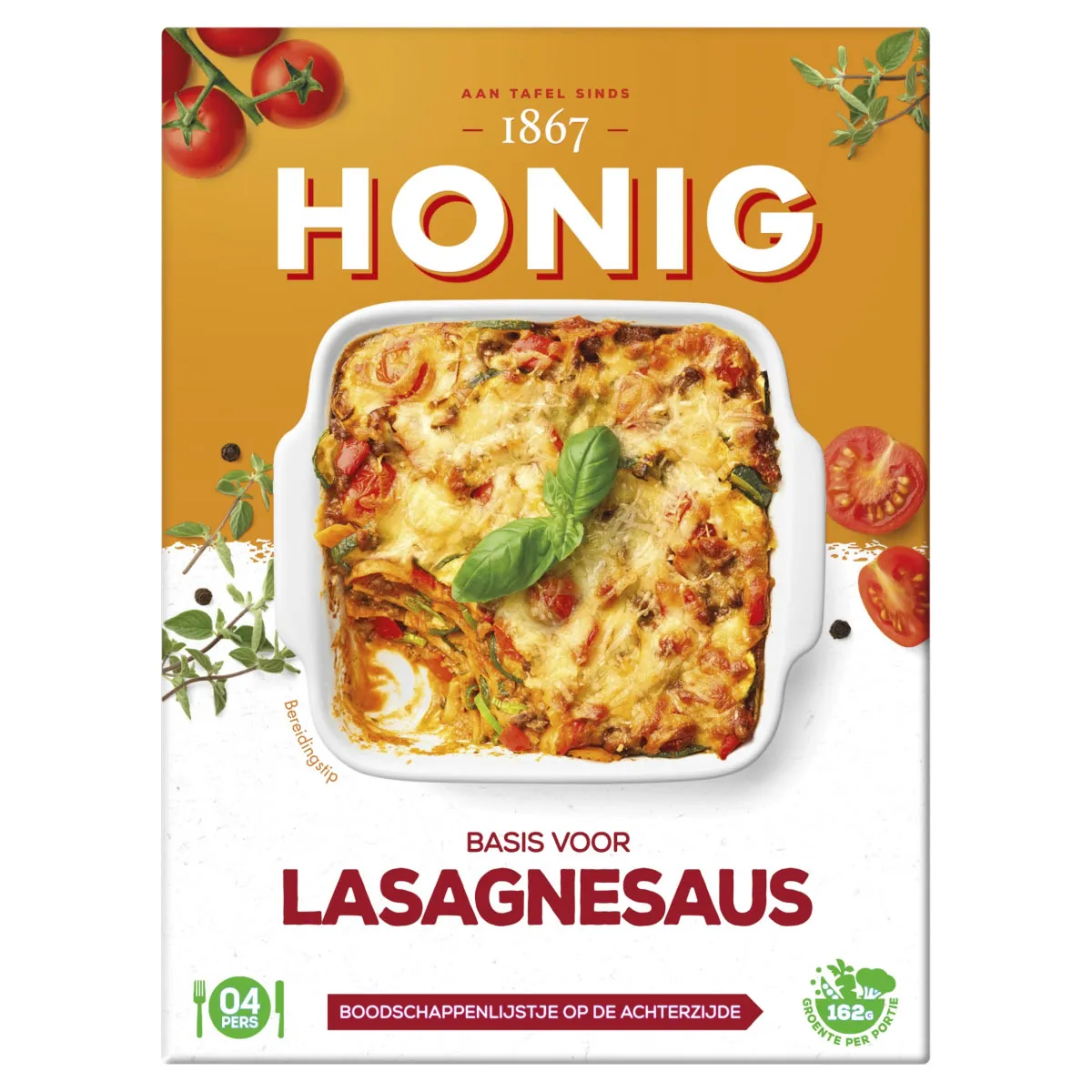 Honig Basis voor Lasagnesaus 125gr
